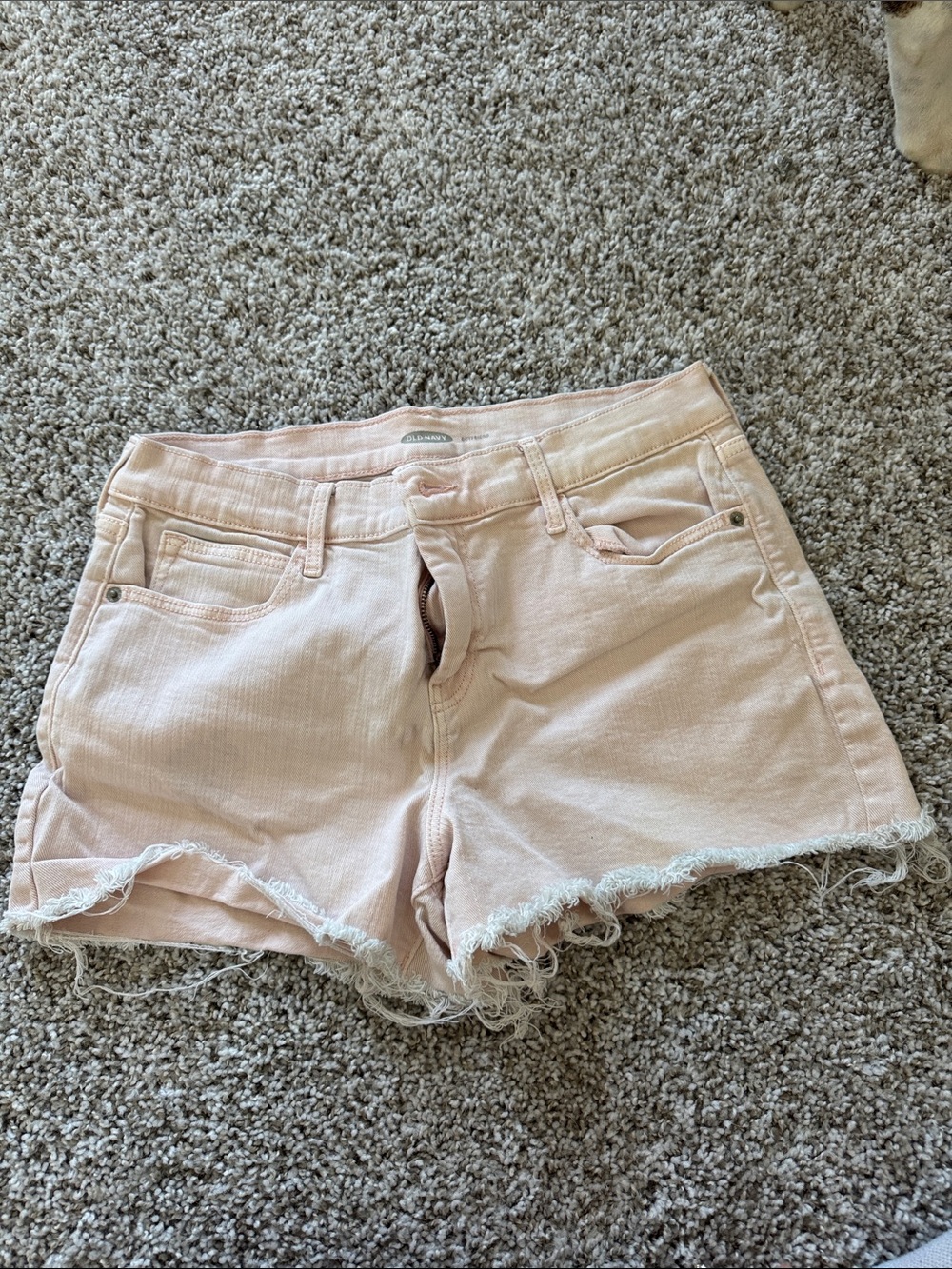 Old Navy Pink Frayed Hem Women's Denim Shorts